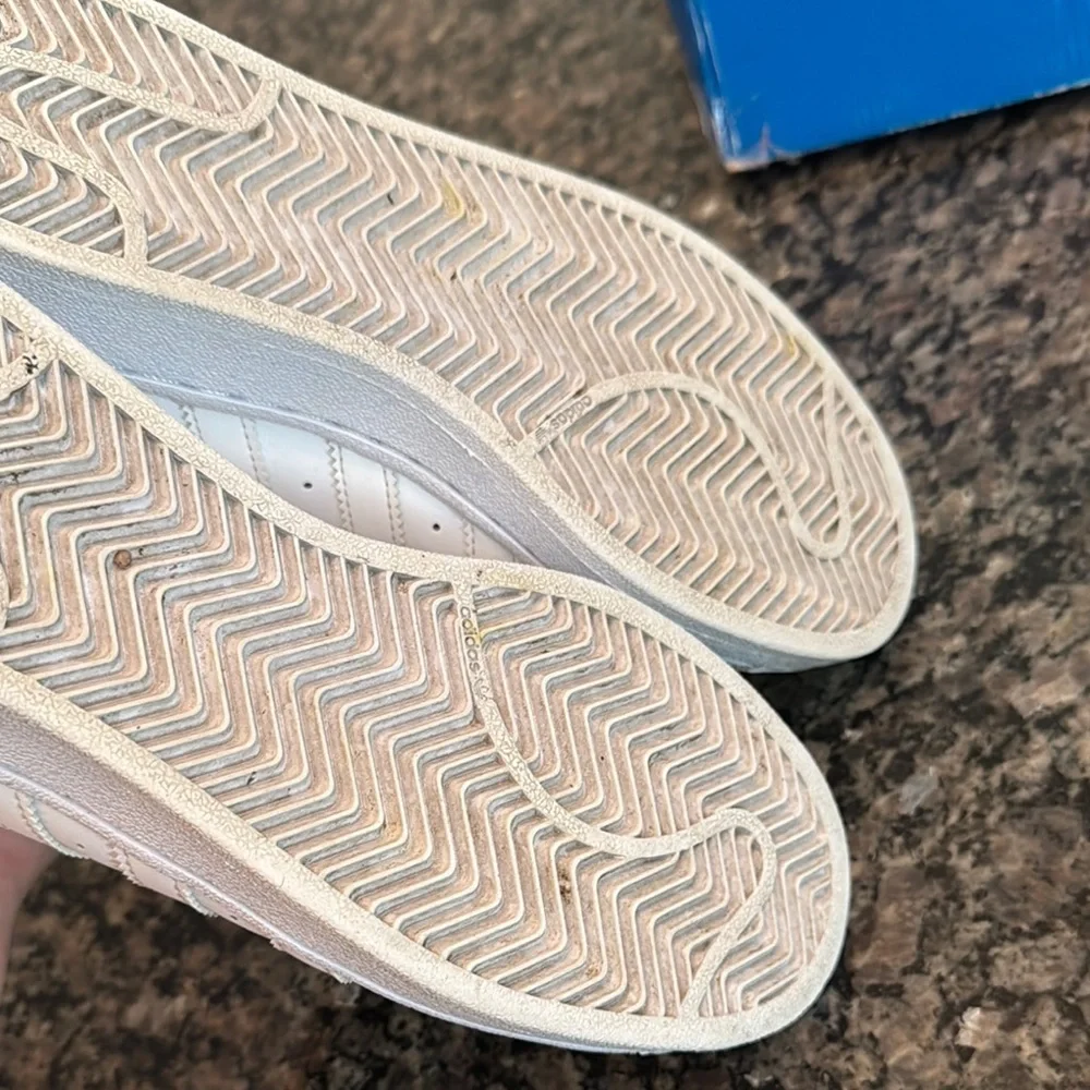 Adidas superstar foundation Classic White Leather Sneakers 6.5Y - Picture 8 of 10